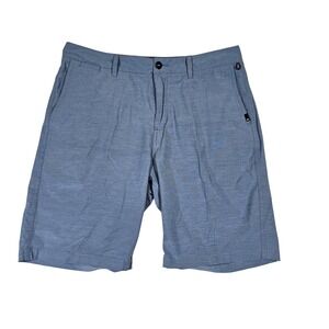 Quiksilver Shorts Mens 34 Blue Amphibian Chino Quick Dry Stretch Beach Summer